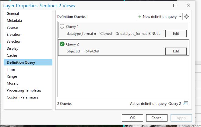 Display query in ArcGIS Pro.