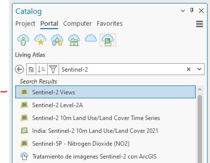 Catalog view of Living Atlas tab in Portal.
