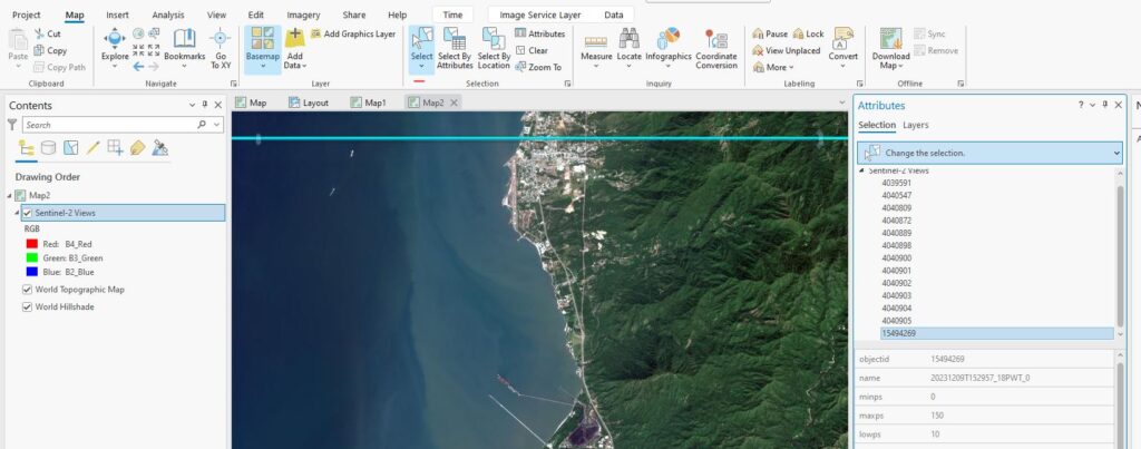 Sentinel-2 Selection in ArcGIS Pro