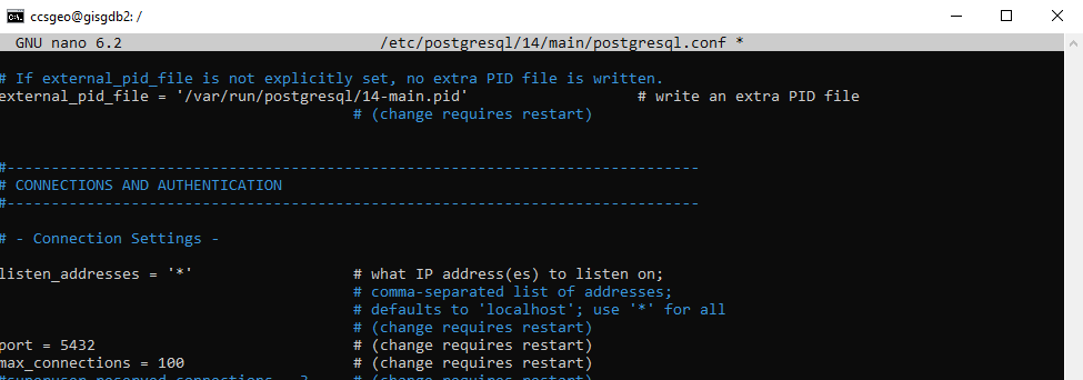 postgresql.conf configuration